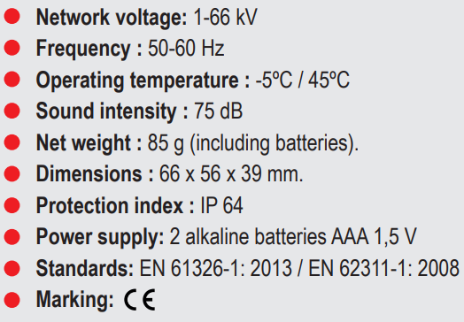 DISTANCE LIVE-LINE ALARM